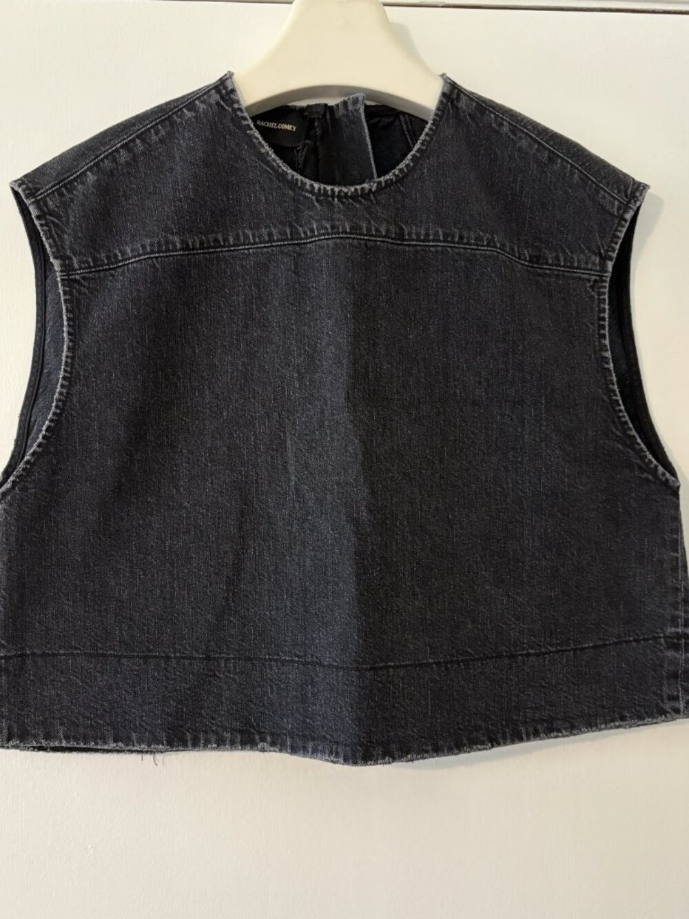 Rachel Comey Orla Denim Top – Washed Black – Retail $375